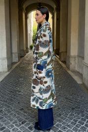 WU-SIDE - cappotto jacquard - BURRO