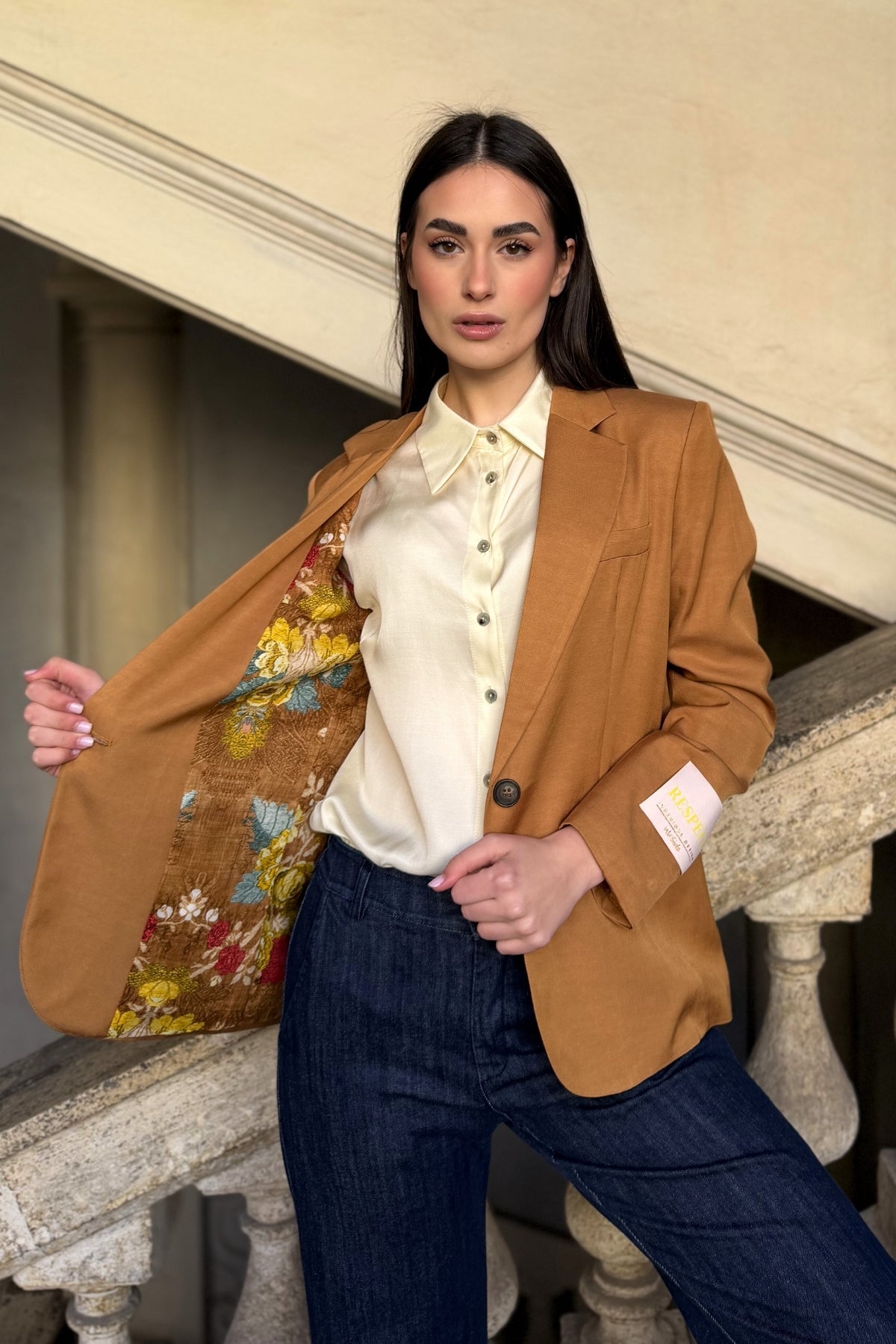 WU-SIDE - giacca blazer - CAMMELLO