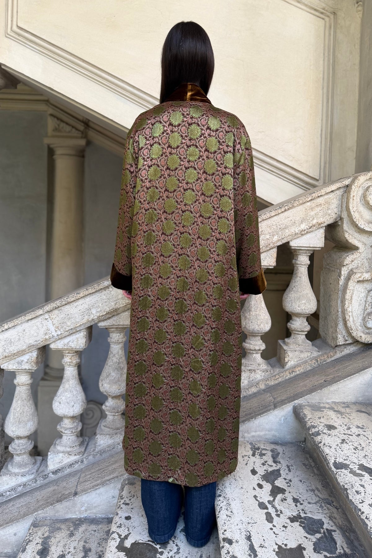 WU-SIDE - kimono seta viscosa - MORO ROSA