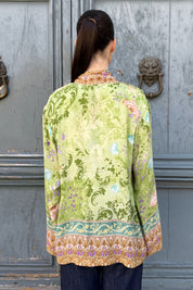 WU-SIDE - giacca kimono viscosa sfoderato - VERDE