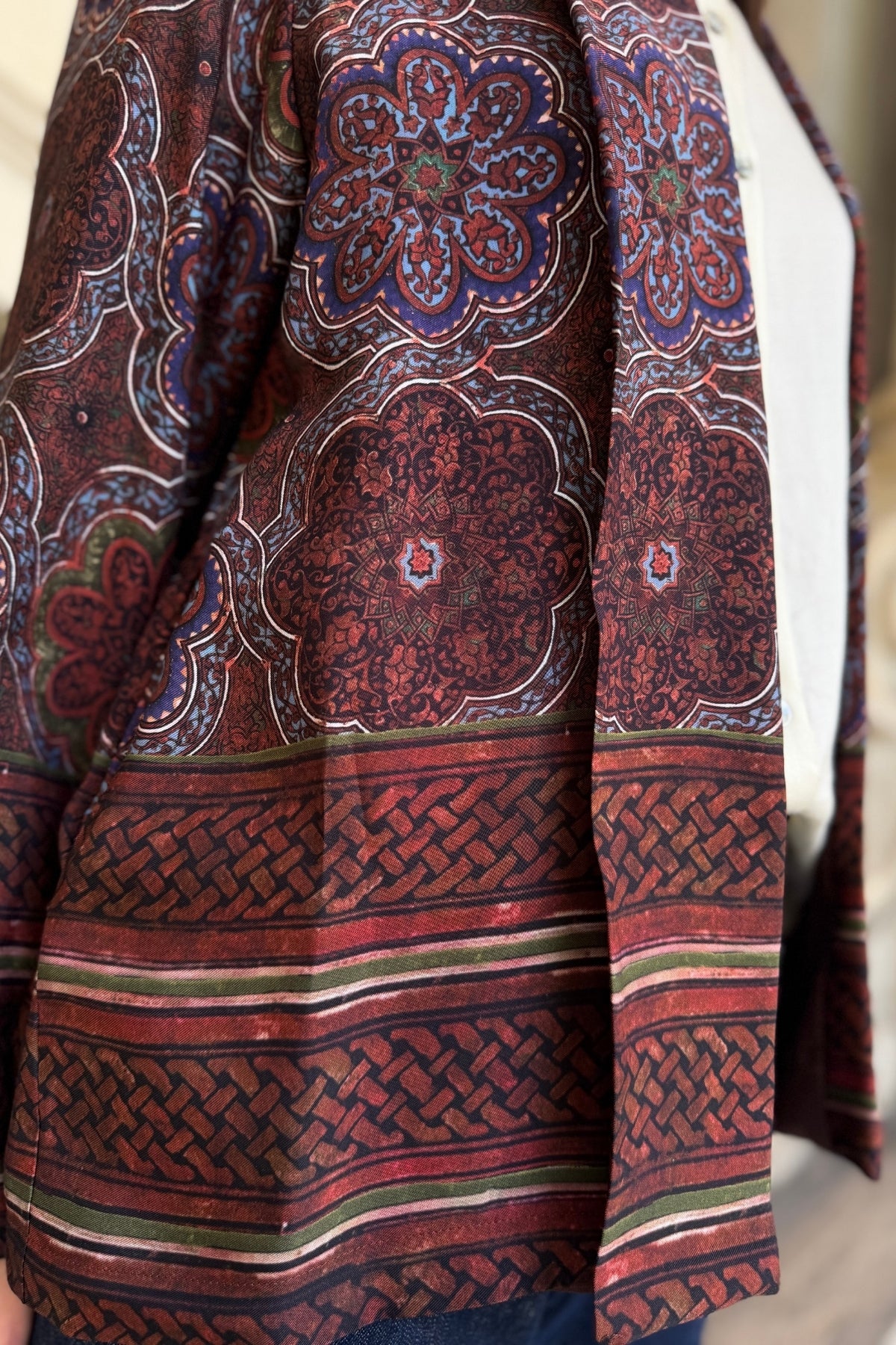 WU-SIDE - giacca kimono viscosa - MARRONE
