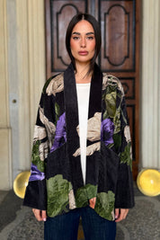 one-hundred-stars-1 - giacca kimono velluto - NASTURPIUM BLACK