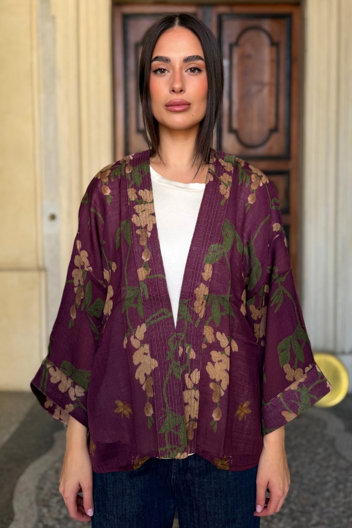 one-hundred-stars-1 - giacca kimono wool - WISTERIA PLUM
