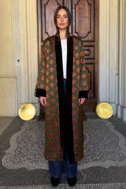 WU-SIDE - kimono seta viscosa - RUGGINE