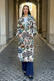 WU-SIDE - cappotto jacquard - BURRO