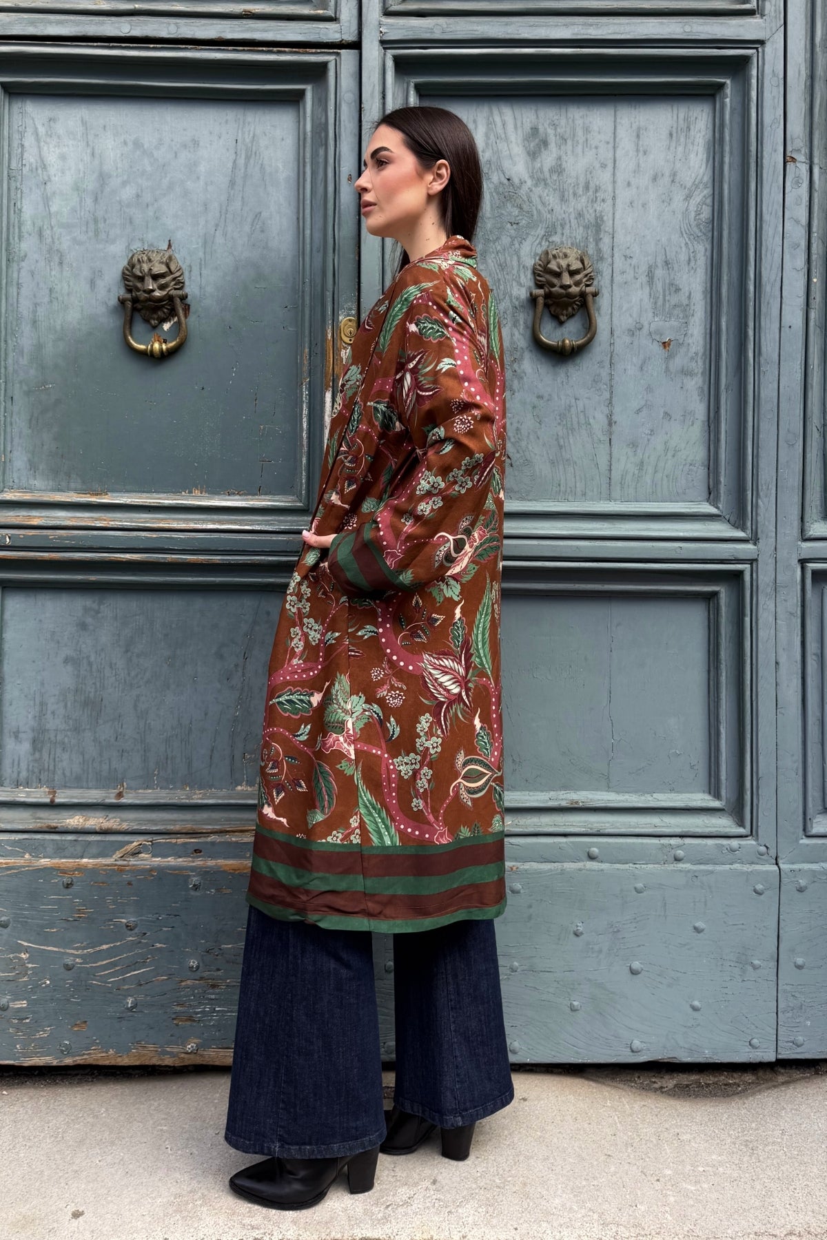 WU-SIDE - kimono mid viscosa - CAFFE