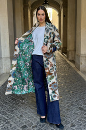 WU-SIDE - cappotto jacquard - BURRO