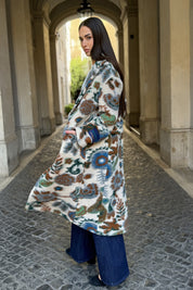 WU-SIDE - cappotto jacquard - BURRO