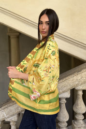 WU-SIDE - giacca kimono viscosa - GIALLO GARDEN