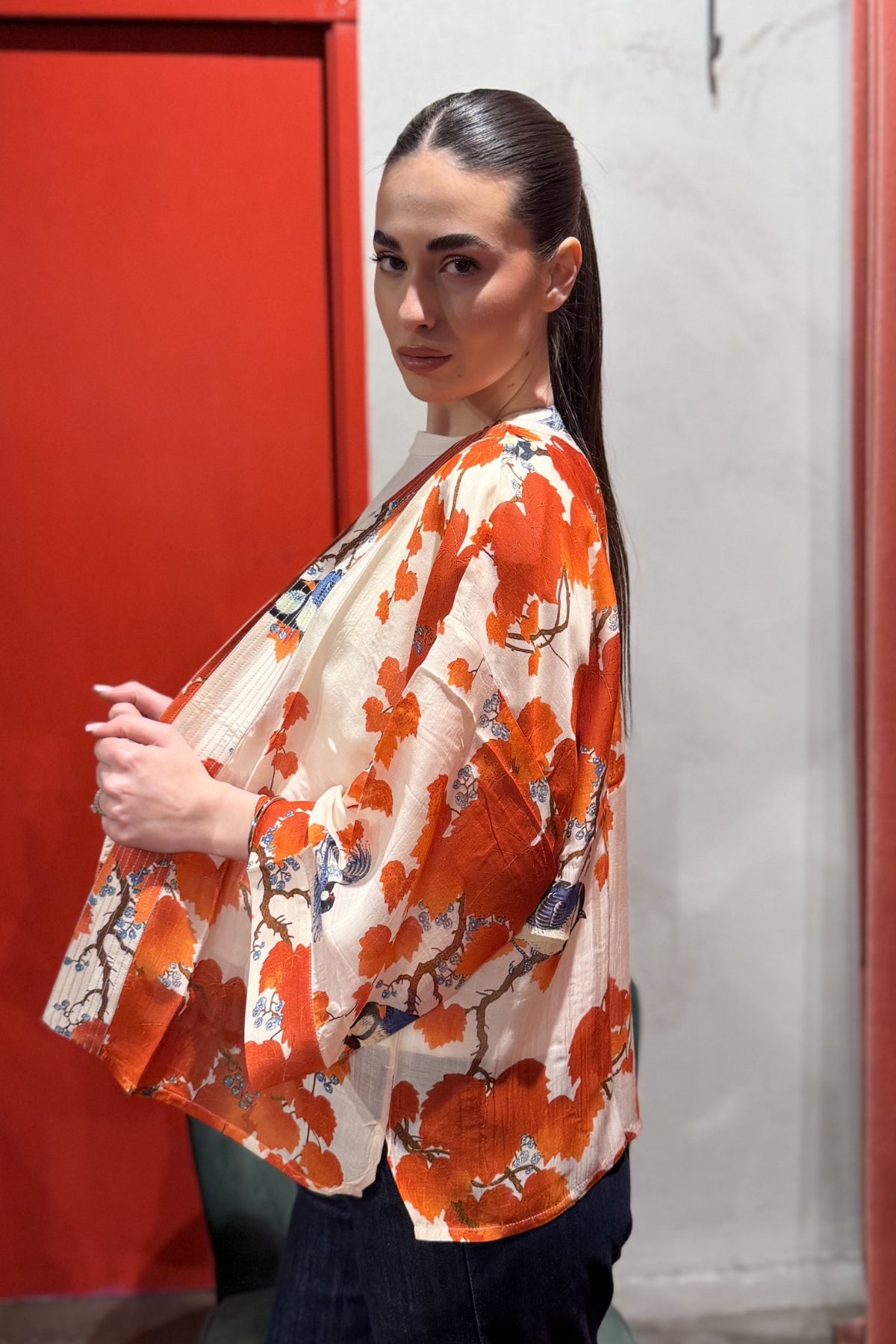 one-hundred-stars-1 - giacca kimono - ACER RED