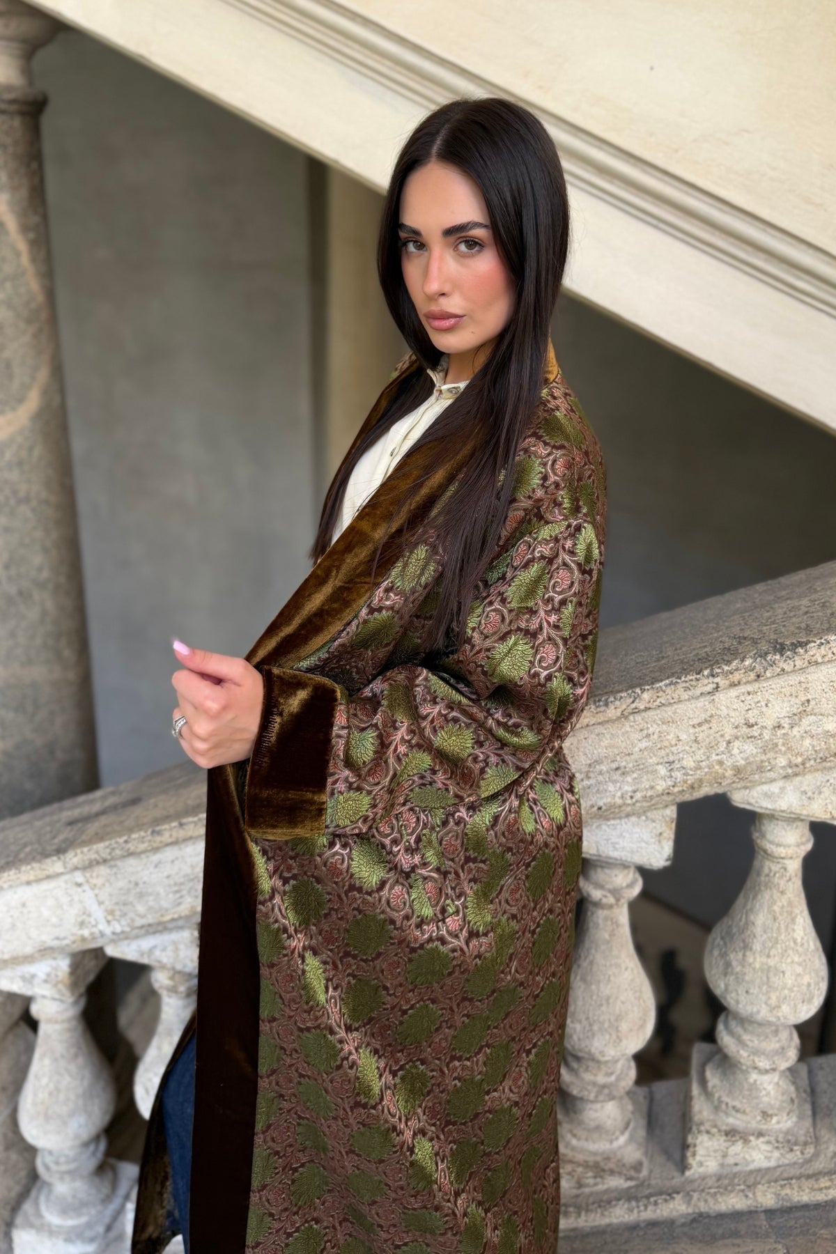 WU-SIDE - kimono seta viscosa - MORO ROSA