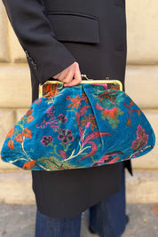ARTEFILIA-MILANO - borsa katia velluto clutch grande - GARDA OTTANIO