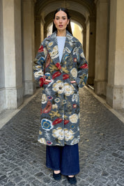 WU-SIDE - cappotto jacquard - GRIGIO