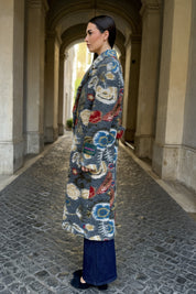 WU-SIDE - cappotto jacquard - GRIGIO