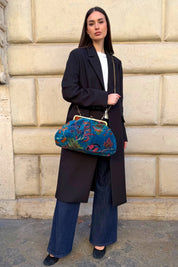 ARTEFILIA-MILANO - borsa katia velluto clutch grande - GARDA OTTANIO