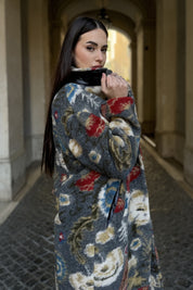 WU-SIDE - cappotto jacquard - GRIGIO