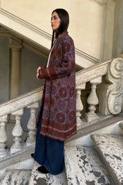 WU-SIDE - kimono viscosa mid - MARRONE