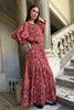 ARTEFILIA-MILANO - gonna ambra in mussola di cotone - CHERRY BOUQUET