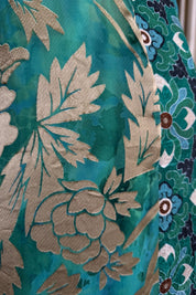 WU-SIDE - kimono devore lungo - SMERALDO