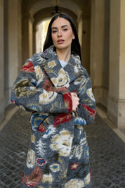 WU-SIDE - cappotto jacquard - GRIGIO