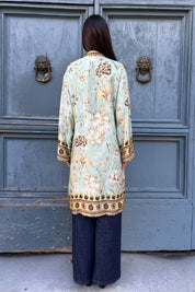 WU-SIDE - kimono viscosa - MENTA