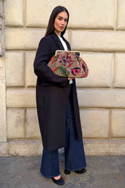 ARTEFILIA-MILANO - borsa katia velluto clutch grande - GARDA CRUDO