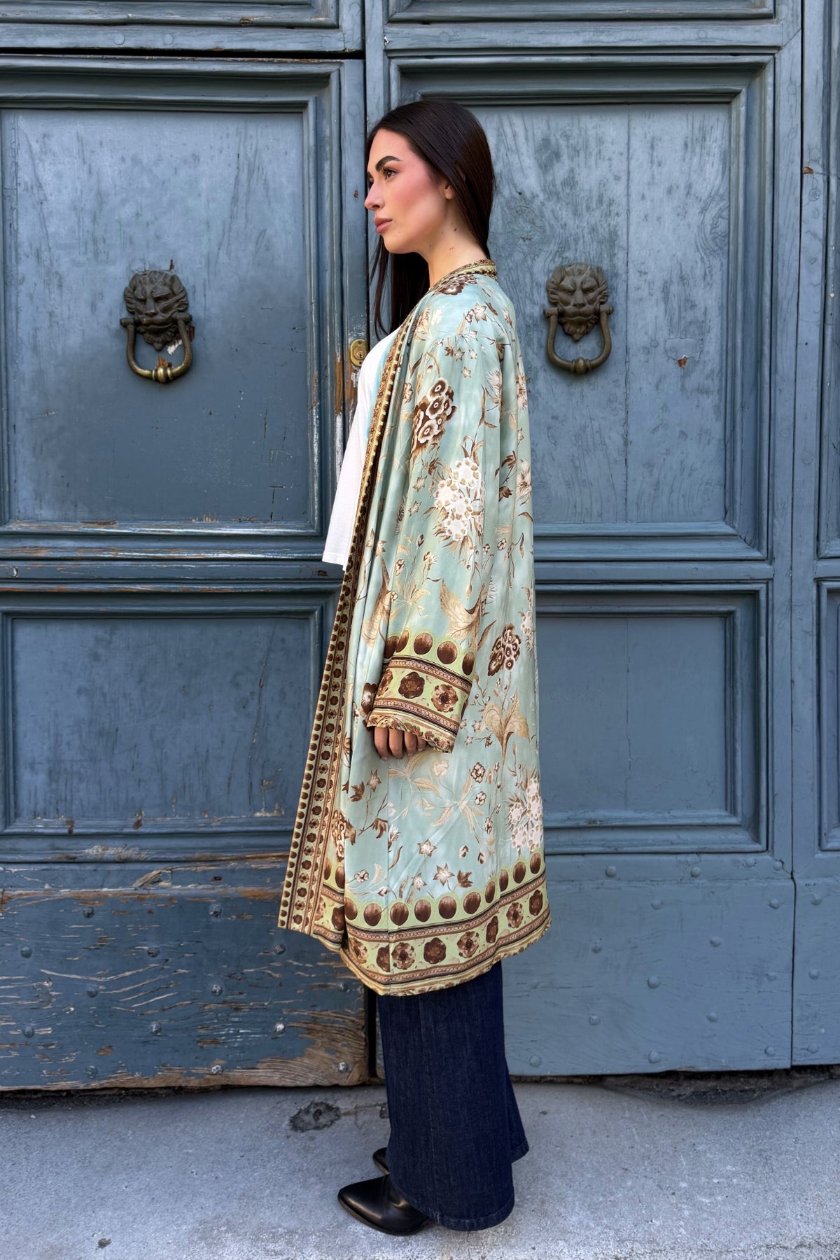 WU-SIDE - kimono viscosa - MENTA