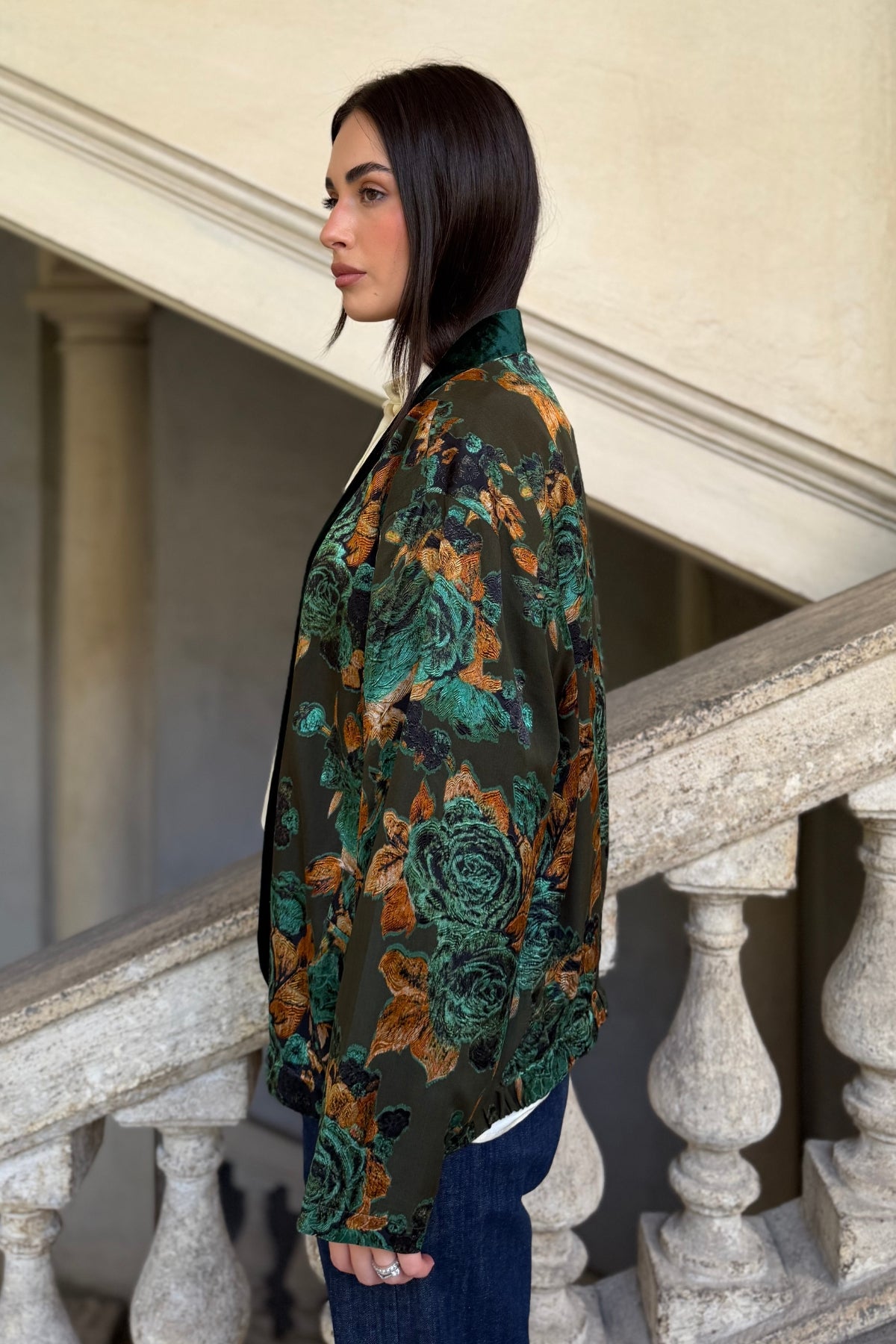WU-SIDE - giacca bomber seta viscosa - MILITARE ARANCIO