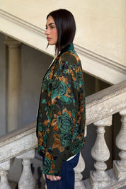 WU-SIDE - giacca bomber seta viscosa - MILITARE ARANCIO