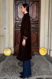 WU-SIDE - kimono velluto - CARAMELLO