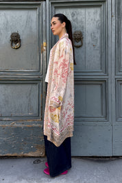 WU-SIDE - kimono viscosa lungo sfoderato - AVORIO