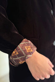 WU-SIDE - spolverino velluto liscio - CAFFE