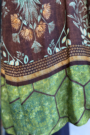 WU-SIDE - kimono mid viscosa - MARRONE