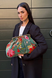 ARTEFILIA-MILANO - borsa katia velluto clutch grande - BRERA SAVOIA