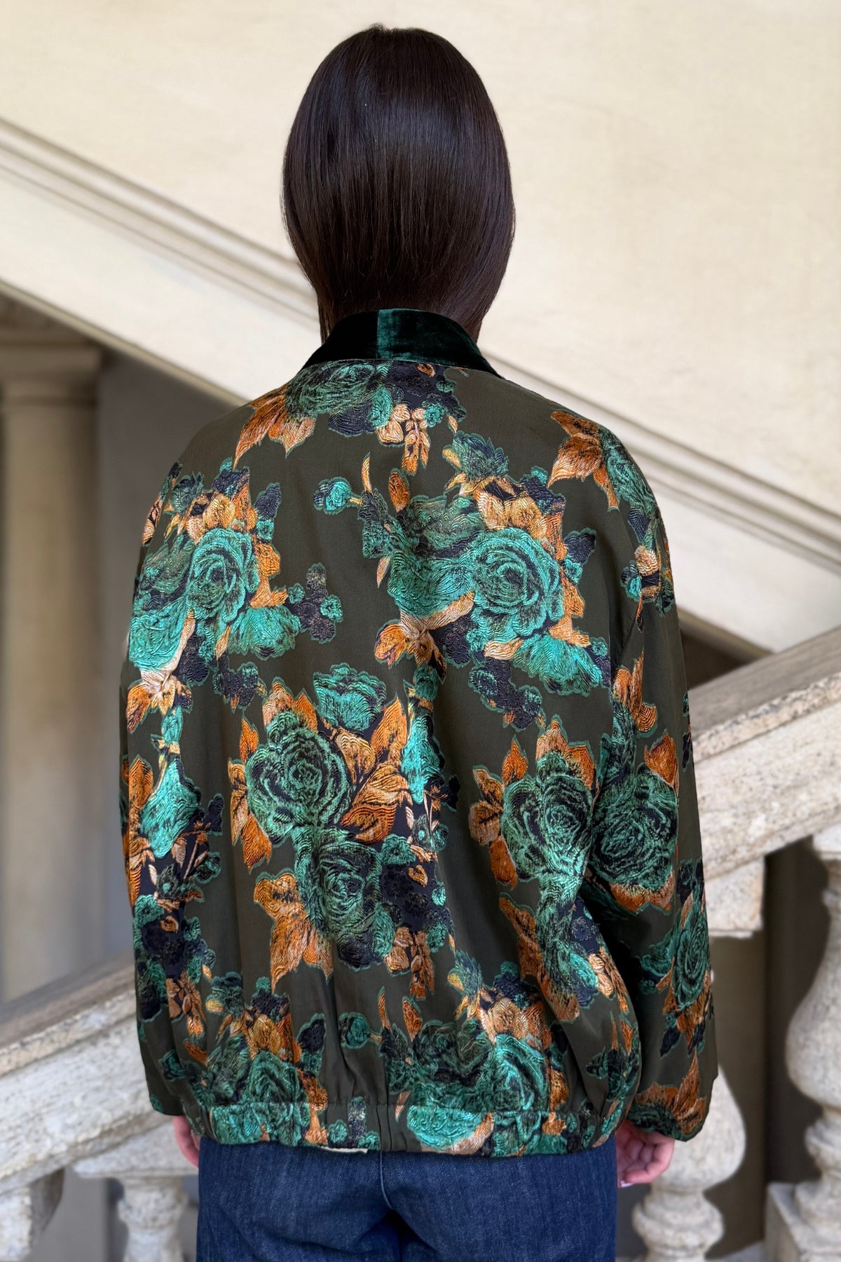 WU-SIDE - giacca bomber seta viscosa - MILITARE ARANCIO
