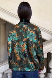 WU-SIDE - giacca bomber seta viscosa - MILITARE ARANCIO