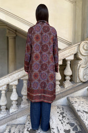 WU-SIDE - kimono viscosa mid - MARRONE