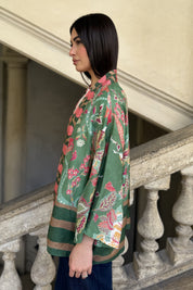 WU-SIDE - giacca kimono viscosa - VERDE CORAL
