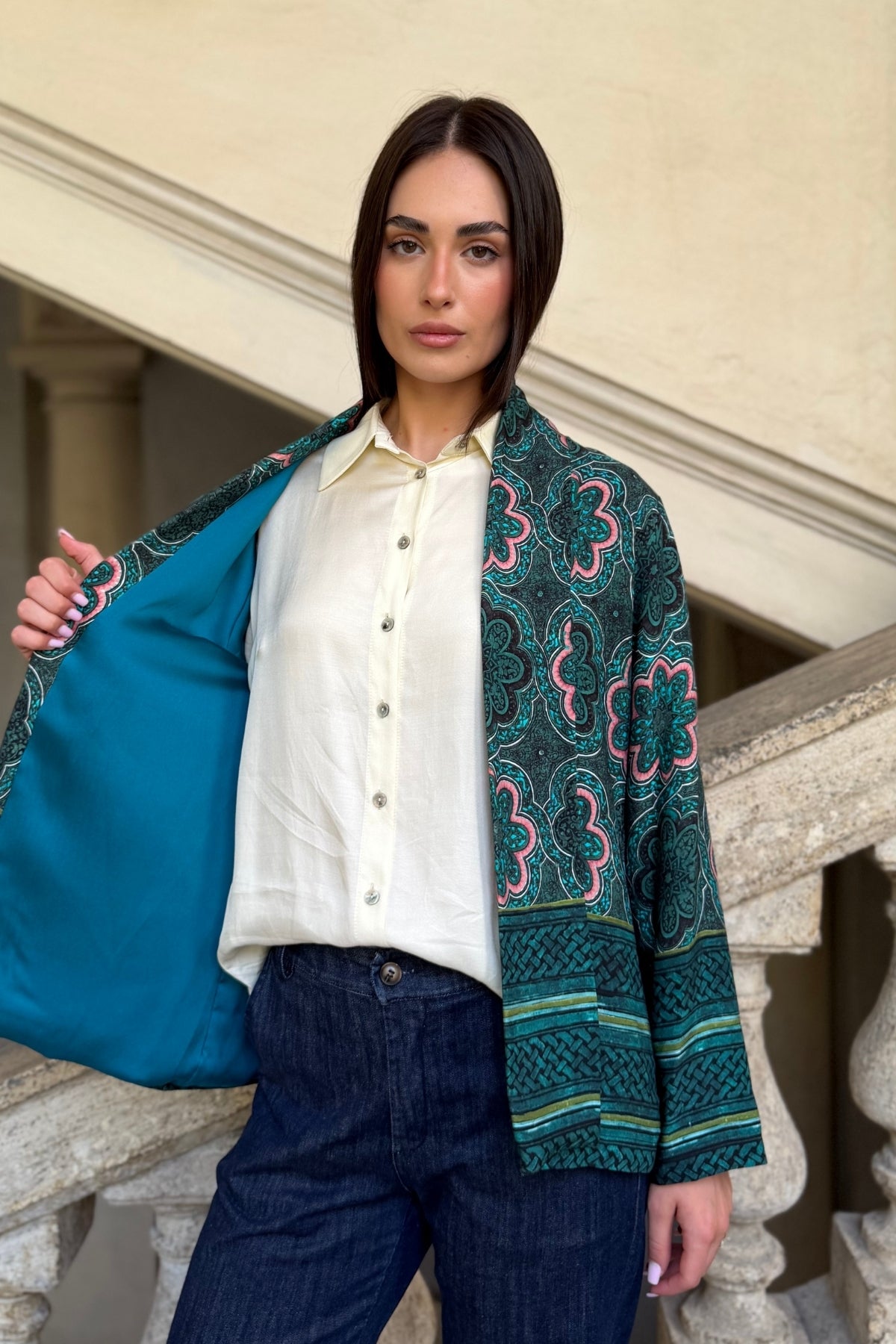 WU-SIDE - giacca kimono viscosa - OTTANIO