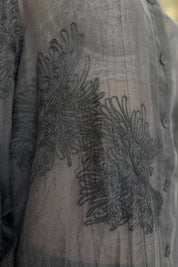 ARTEFILIA-MILANO - camicia solana ricamo - NERO