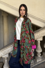 FLOW - kimono samira viscosa fantasia - COFFE ABSTRACT PINK