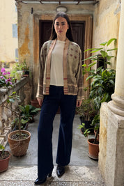 WU-SIDE - giacca kimono bomber viscosa - MILITARE