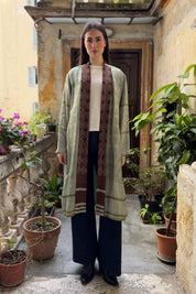 WU-SIDE - kimono mid viscosa - VERDE