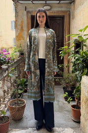 WU-SIDE - kimono mid viscosa - VERDE