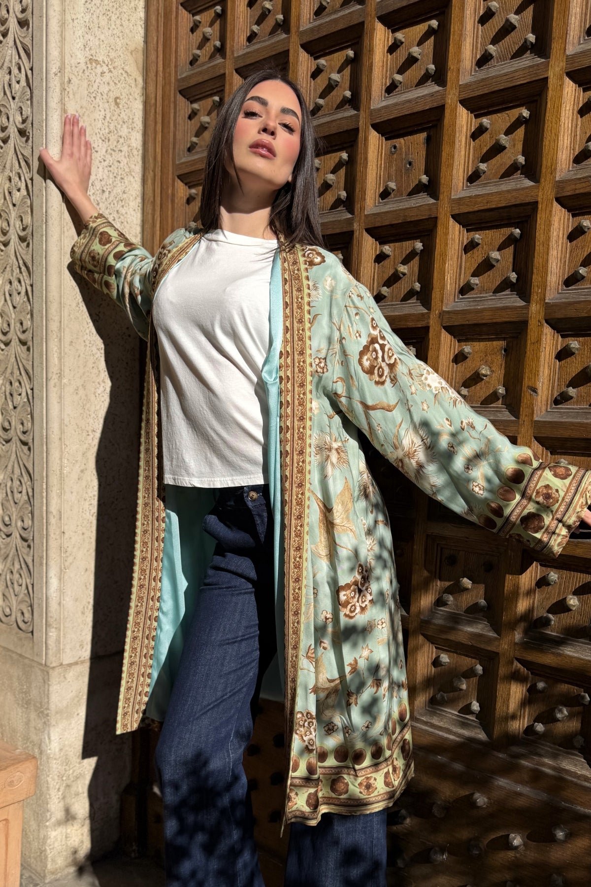 WU-SIDE - kimono viscosa - MENTA