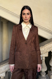 WU-SIDE - giacca jacquard - CAFFE