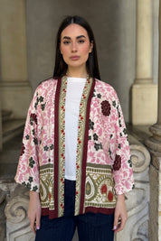 WU-SIDE - giacca kimono viscosa - ROSA