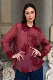 ARTEFILIA-MILANO - camicia solana ricamo - CABERNET