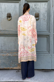 WU-SIDE - kimono viscosa lungo sfoderato - AVORIO