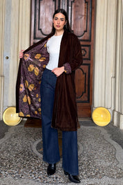 WU-SIDE - kimono velluto - CARAMELLO